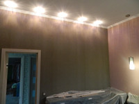 Потолочное освещение Установить светильники