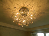 Установка люстры Повесить люстру